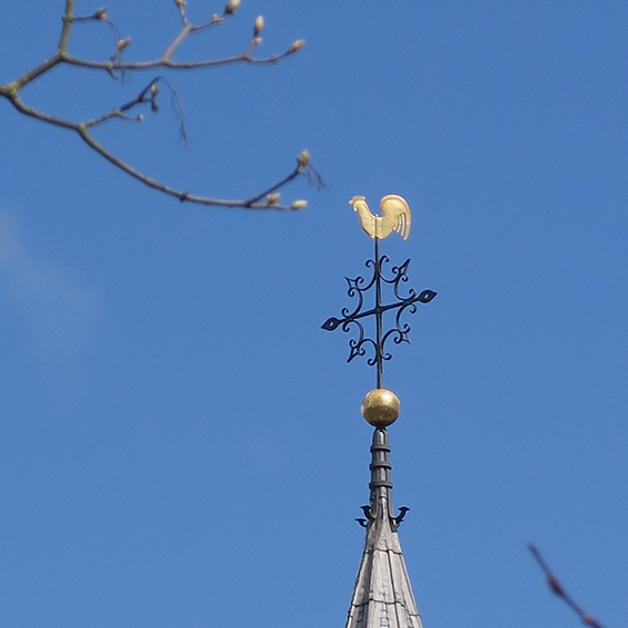 Windhaan op de kerktoren in Oene